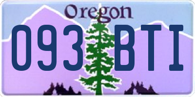 OR license plate 093BTI