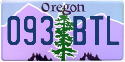 OR license plate 093BTL