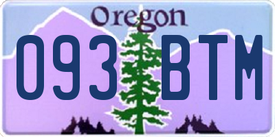 OR license plate 093BTM