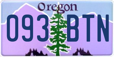 OR license plate 093BTN