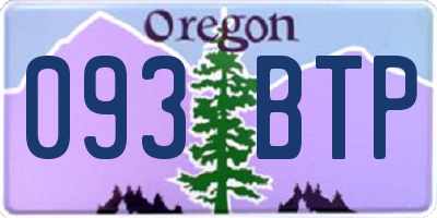 OR license plate 093BTP