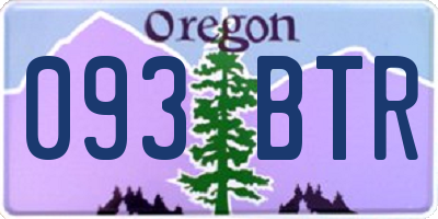 OR license plate 093BTR