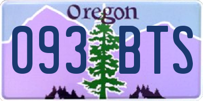 OR license plate 093BTS