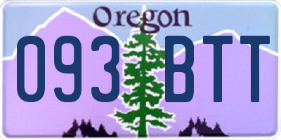 OR license plate 093BTT