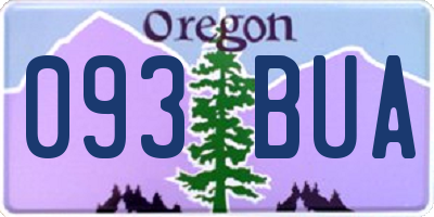 OR license plate 093BUA