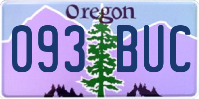 OR license plate 093BUC