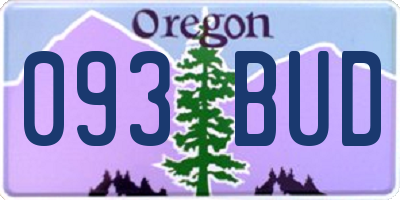 OR license plate 093BUD