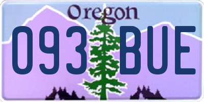OR license plate 093BUE