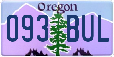OR license plate 093BUL