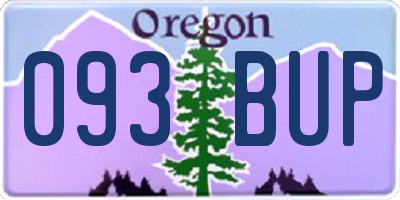 OR license plate 093BUP