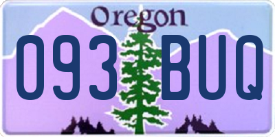 OR license plate 093BUQ