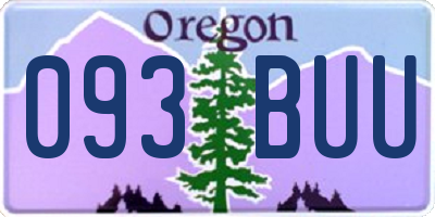 OR license plate 093BUU