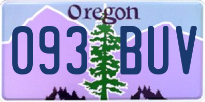 OR license plate 093BUV