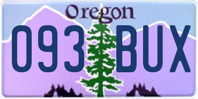 OR license plate 093BUX