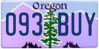 OR license plate 093BUY