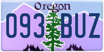 OR license plate 093BUZ