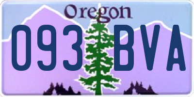 OR license plate 093BVA
