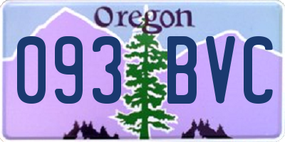 OR license plate 093BVC
