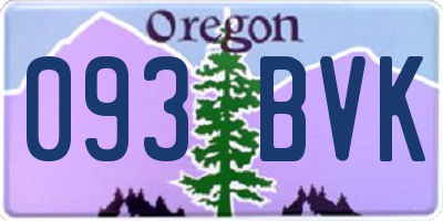 OR license plate 093BVK