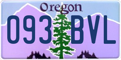 OR license plate 093BVL