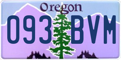 OR license plate 093BVM