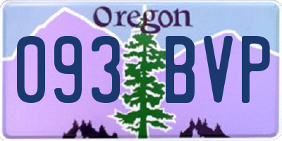 OR license plate 093BVP