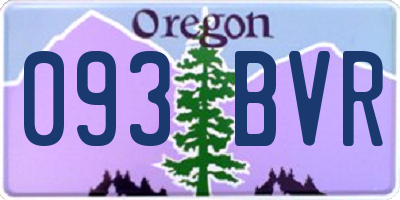 OR license plate 093BVR