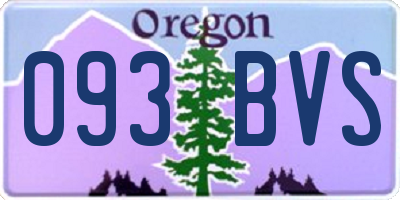 OR license plate 093BVS
