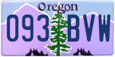 OR license plate 093BVW