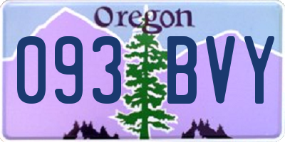 OR license plate 093BVY