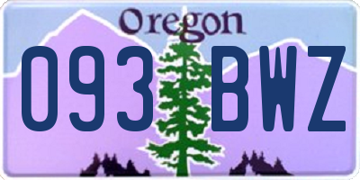OR license plate 093BWZ