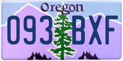 OR license plate 093BXF