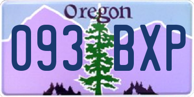OR license plate 093BXP