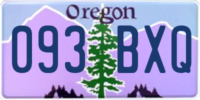 OR license plate 093BXQ