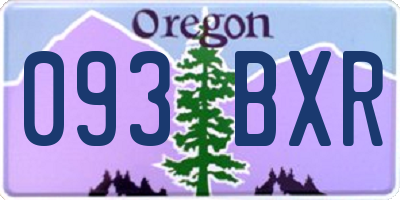 OR license plate 093BXR