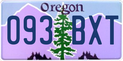 OR license plate 093BXT