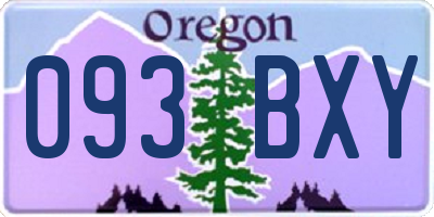 OR license plate 093BXY