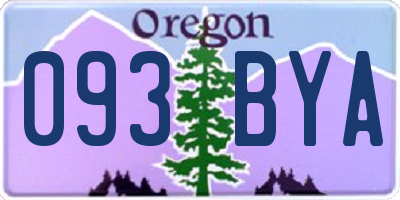 OR license plate 093BYA