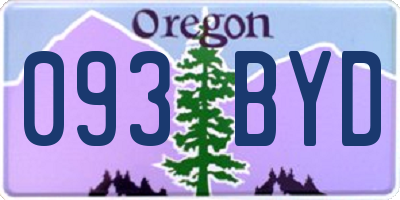 OR license plate 093BYD