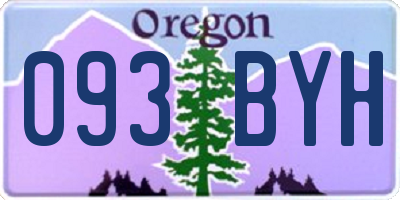 OR license plate 093BYH
