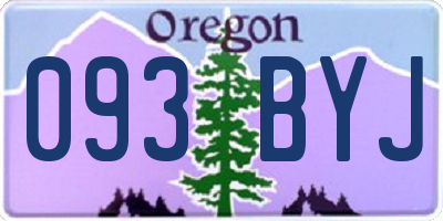 OR license plate 093BYJ