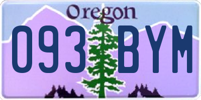OR license plate 093BYM