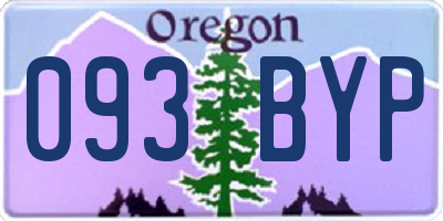 OR license plate 093BYP