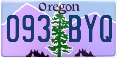 OR license plate 093BYQ