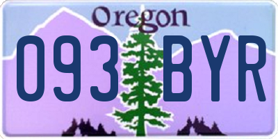 OR license plate 093BYR