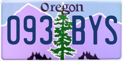 OR license plate 093BYS