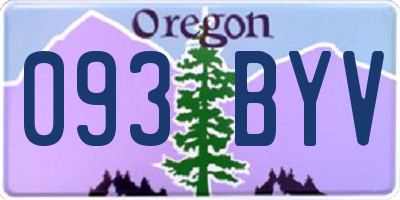 OR license plate 093BYV