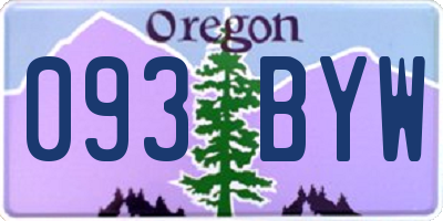OR license plate 093BYW