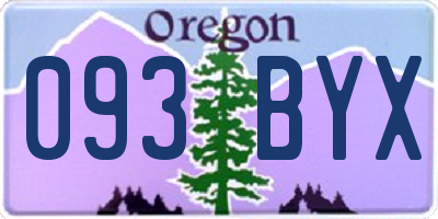 OR license plate 093BYX