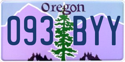 OR license plate 093BYY